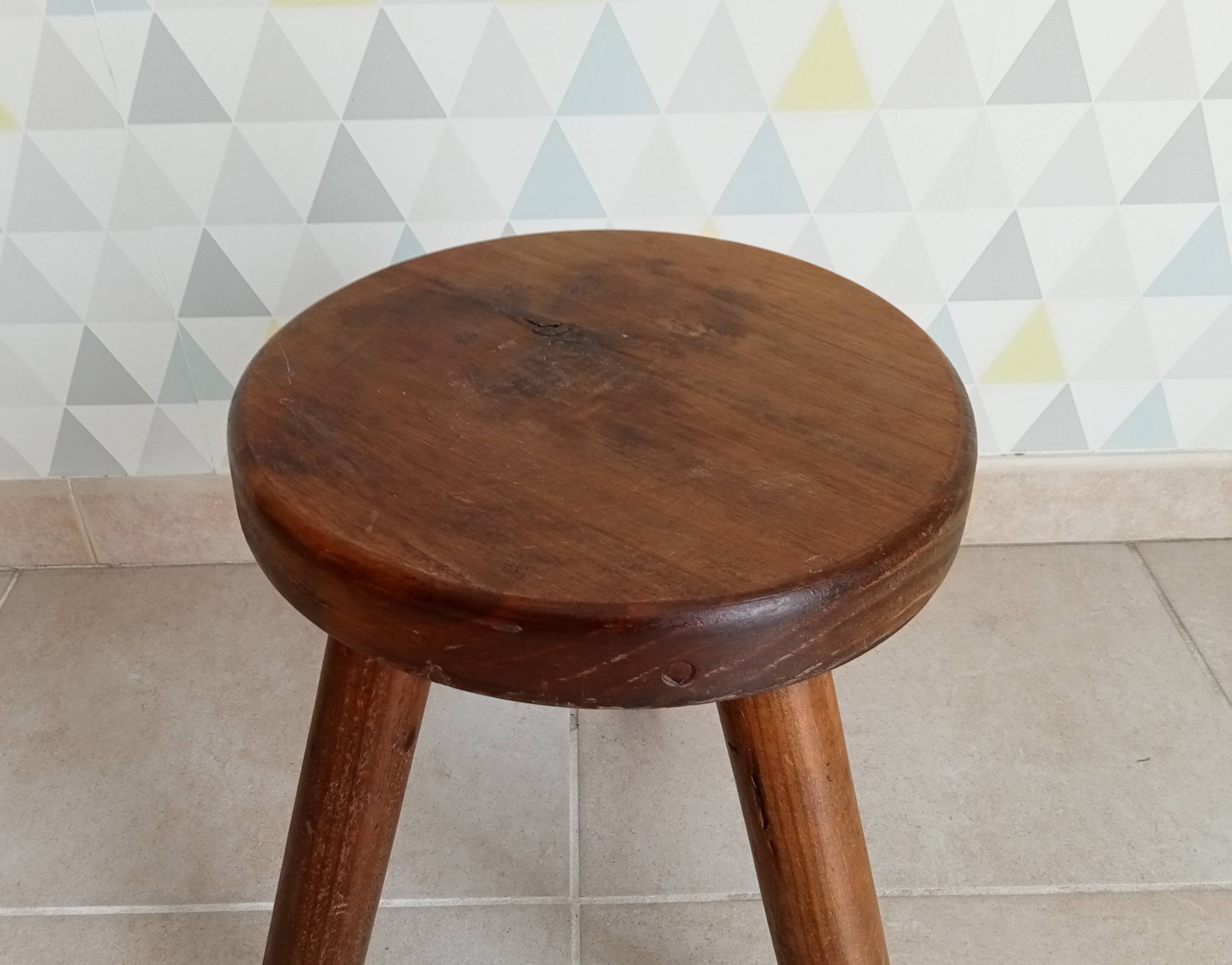 Vintage tripod stool from the 60s/70s