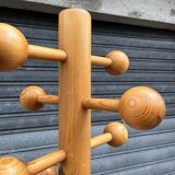 1970s pine coat rack