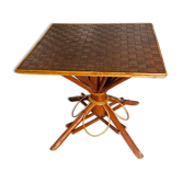 Vintage bamboo and rattan table
