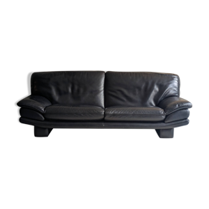 Canapé 2 places Roche Bobois Cuir noir Design contemporain