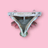 Polychrome plaster wall console