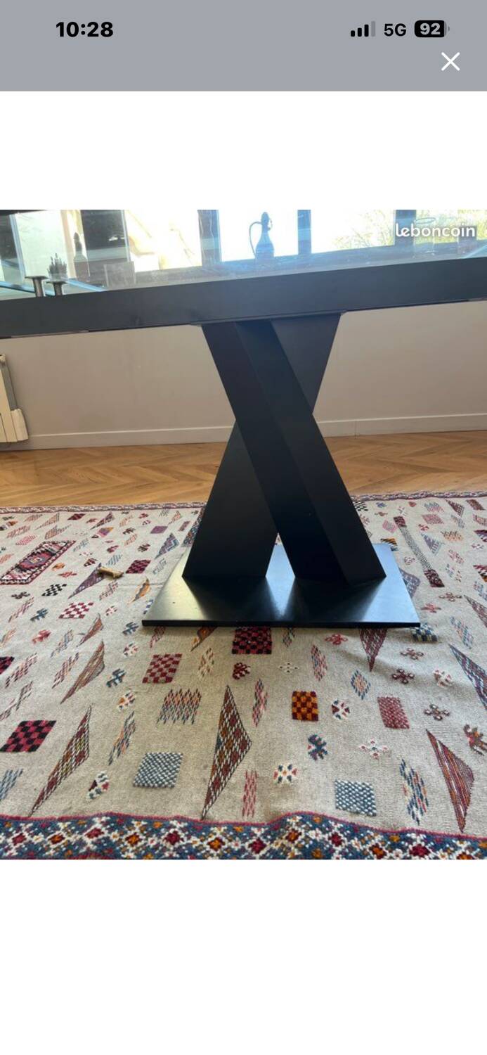 Extensible dining table (180-260) glass Roche Bobois