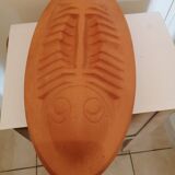 Plat de cuisson en terre cuite forme poisson