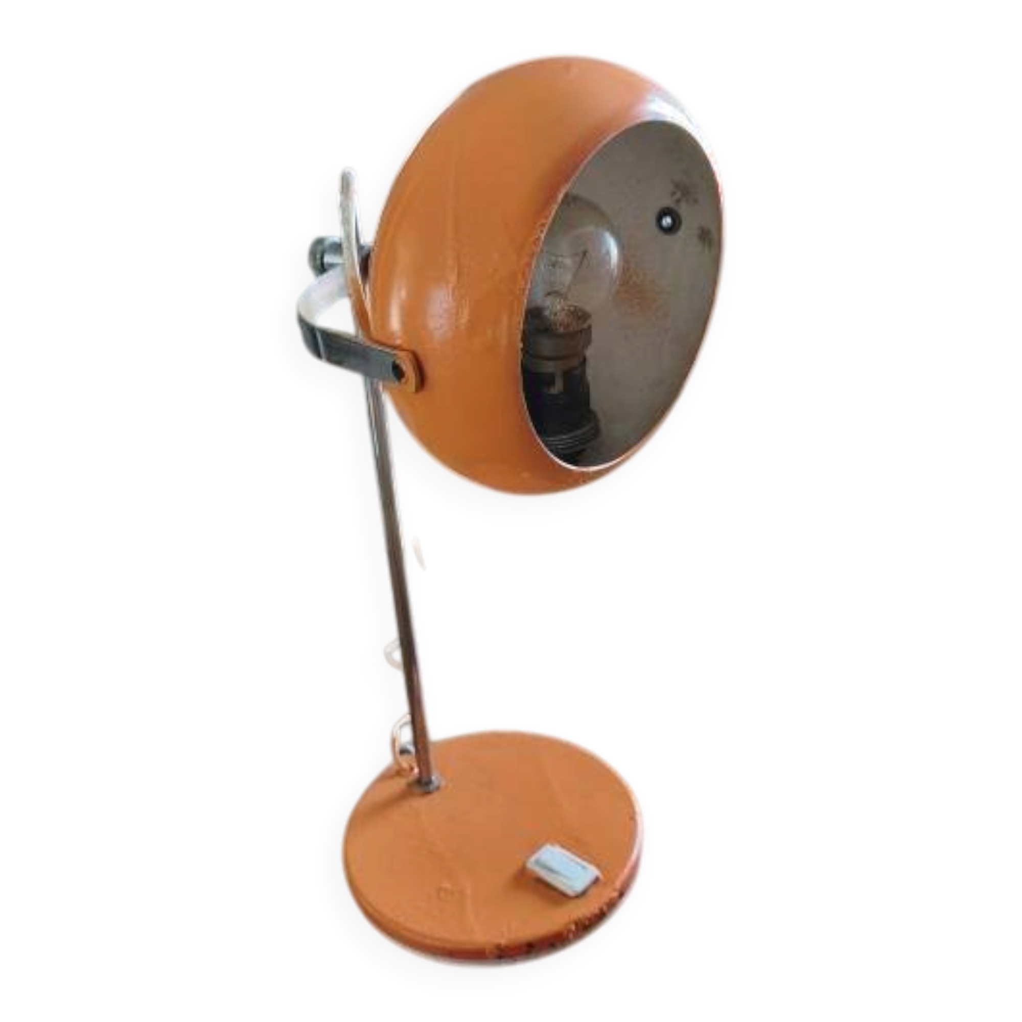 Vintage orange metal lamp