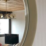 Vintage pop round mirror 1970s 49x49cm