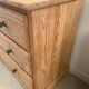 Natural pine chest of drawers - green knobs