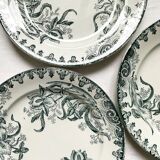 12 assiettes plates Terre de fer modèle Iris