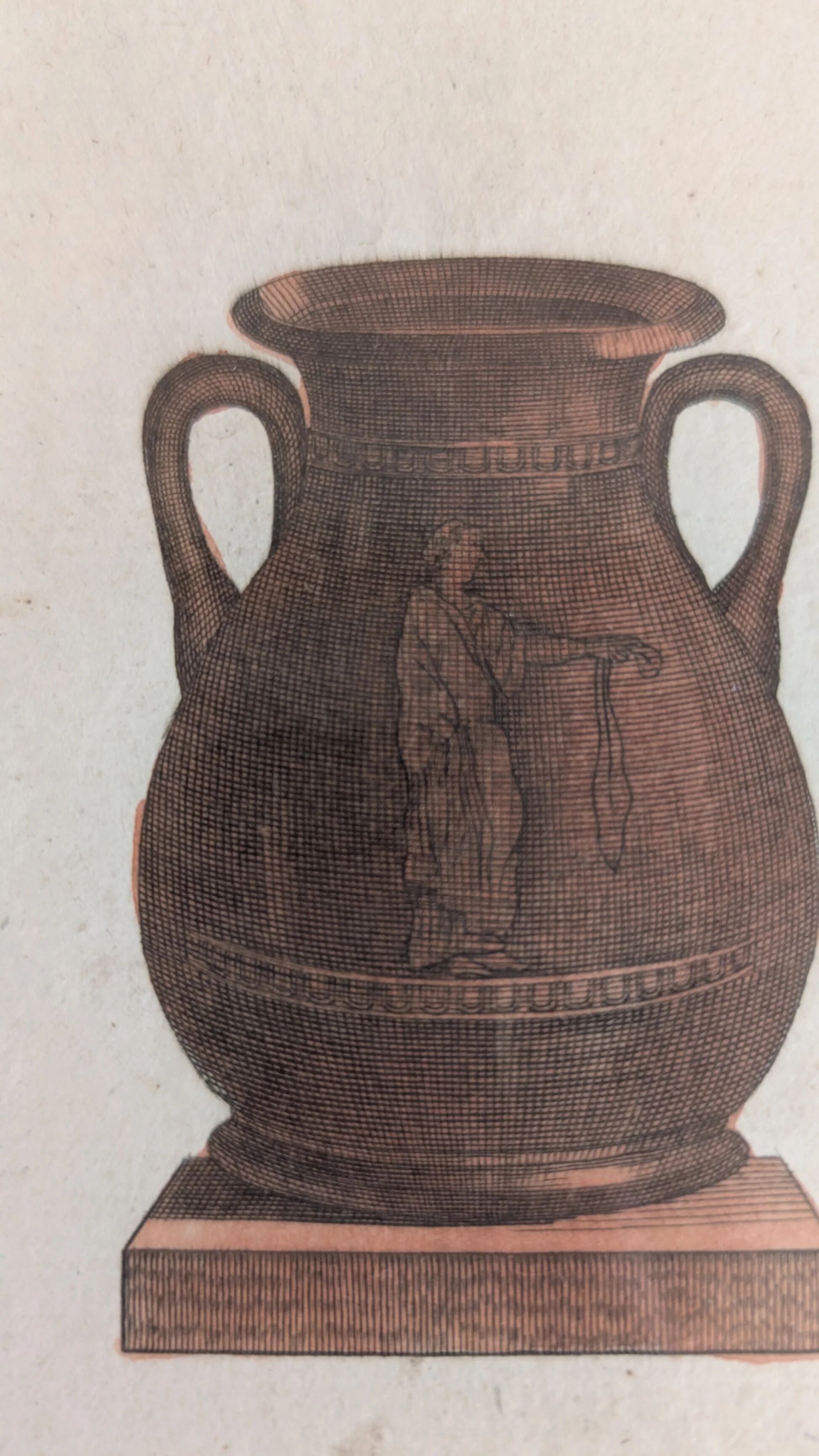 Ancient antique pottery engraving