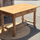 Old farmhouse table in raw solid oak with 2 drawers.