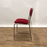 1970s chrome metal chairs, reupholstered