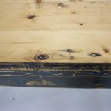 1950s Patinated Pine Tree Wooden Table, Czechoslovakia