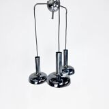 Lampe à Suspension Space Age Chrome, 1970s