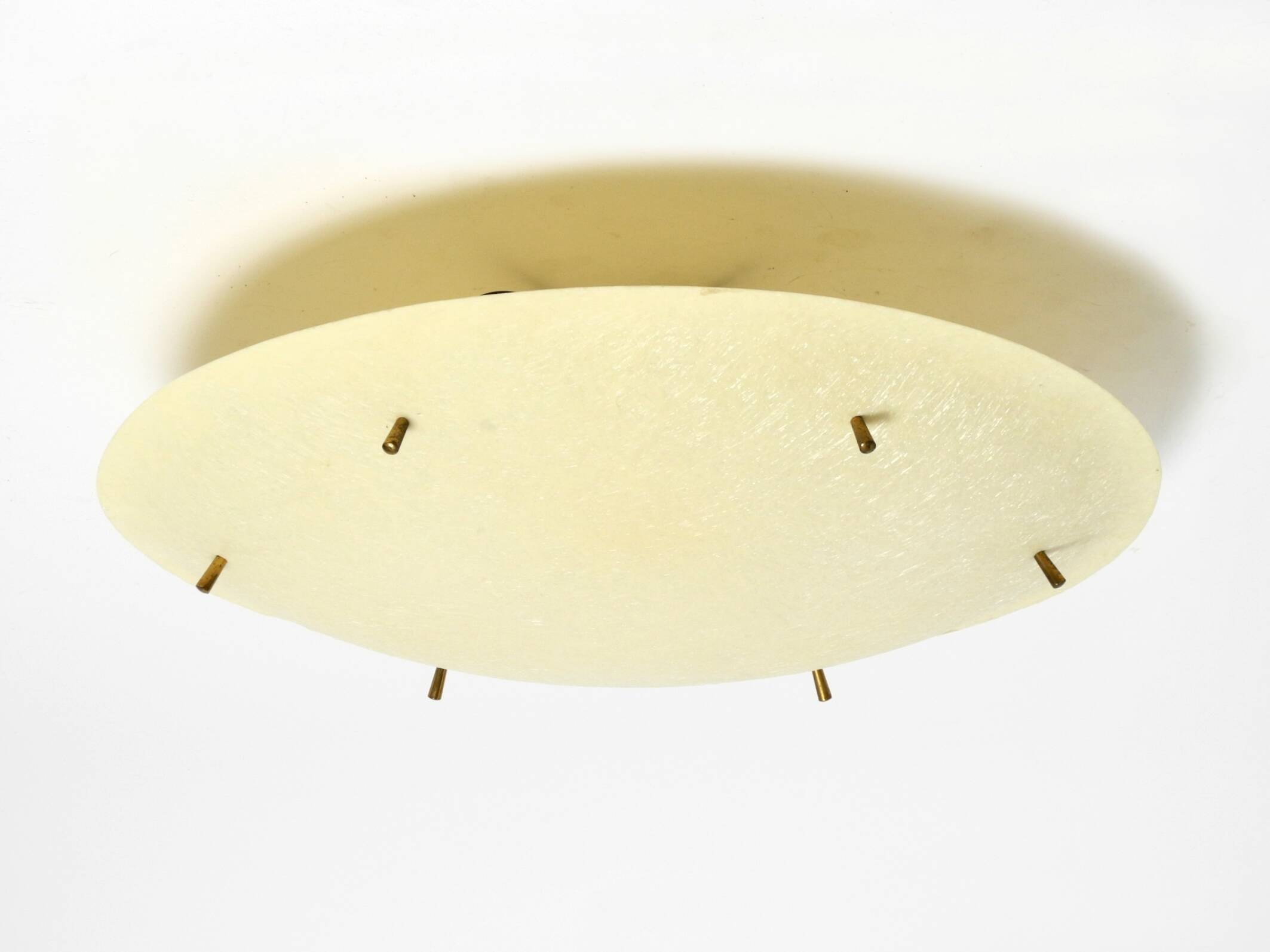 Extremely rare large round Mid Century Modern fiberglass ceiling lamp | Ø 5