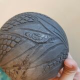 3 empty bowls handmade ceramic pockets signed turquoise color irregular edges