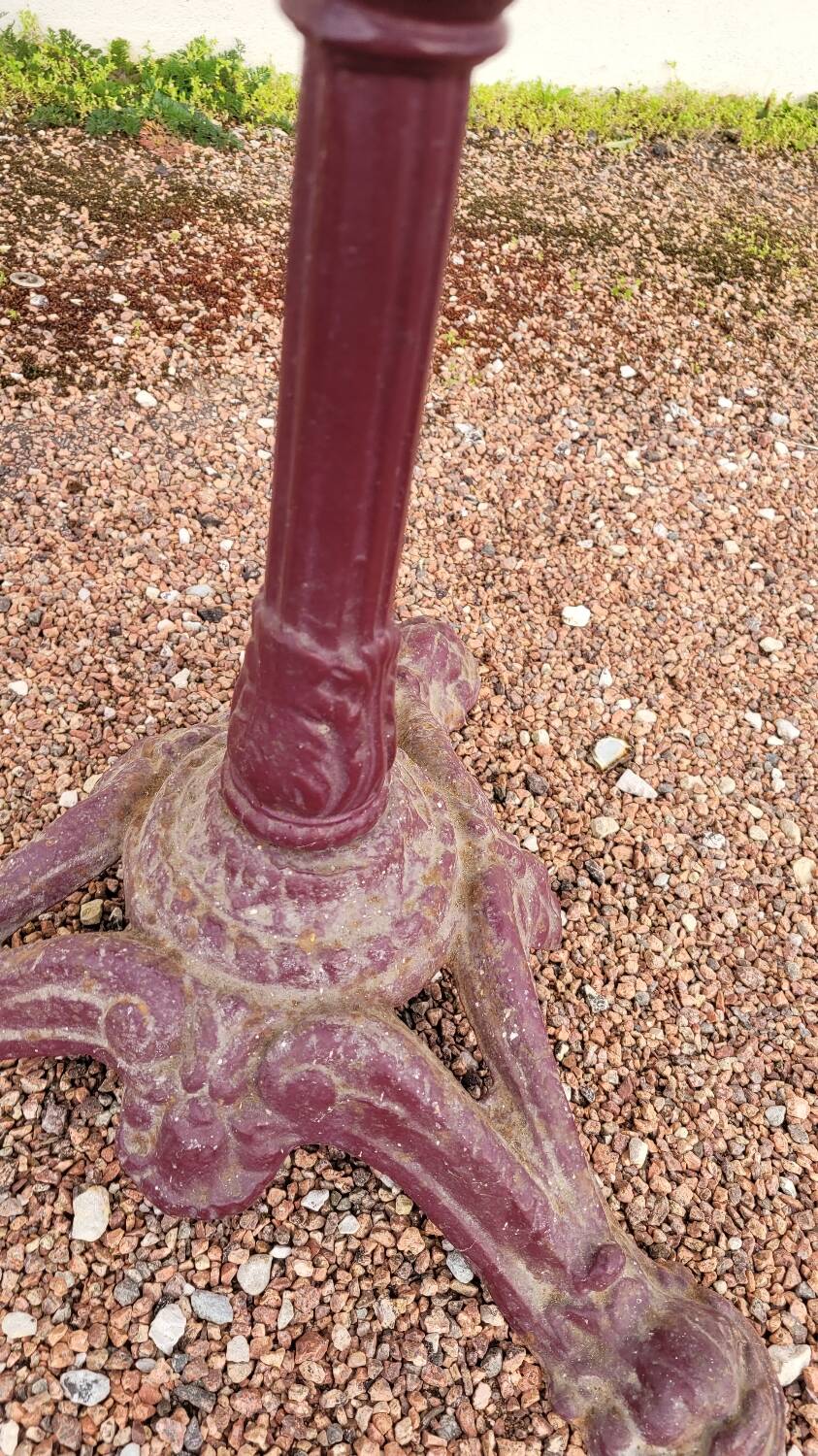Antique cast iron bistro restaurant pedestal table - 1900s