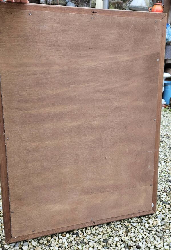Miroir ancien bois doré hauteur 77cm