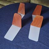 Ensemble de 4 serre-livres en teck du milieu du siècle, Kai Kristiansen attr., Danemark, années 1960