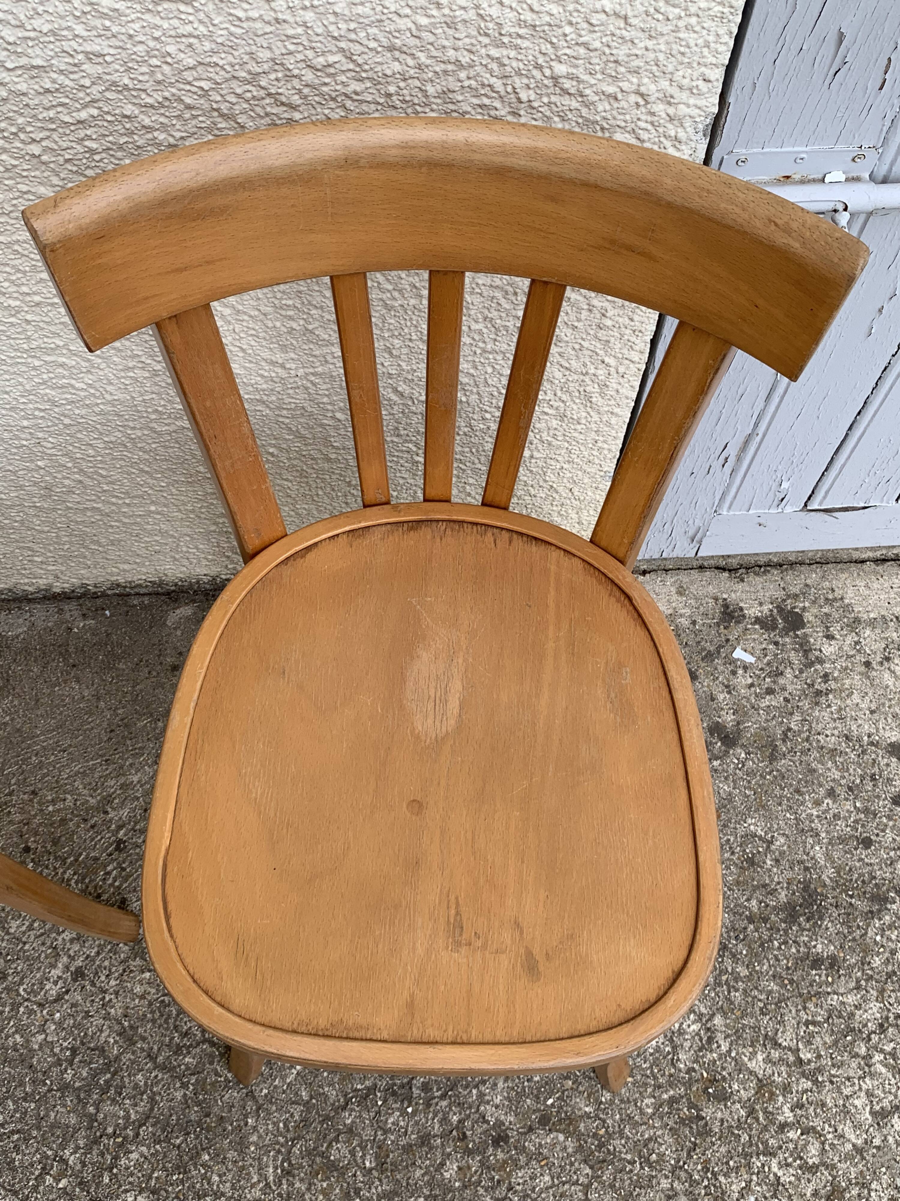 Suite of 4 chairs bistro Baumann 1967