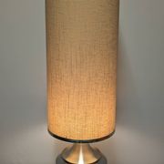 Space age XL living room lamp in brushed aluminium, France circa 1970.