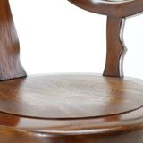 1920s Restored Rare Swivel Barber Beech Chair, Czechoslovakia