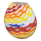 Contemporary vase in milky-white Murano glass with coloured reeds, attribute