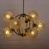 H. Tynell style amber globe chandelier