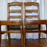 Pair of straw chairs 19th