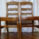 Pair of straw chairs 19th