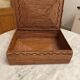 Vintage rattan trunk with lid