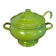 Vintage green enamelled tin soup tureen
