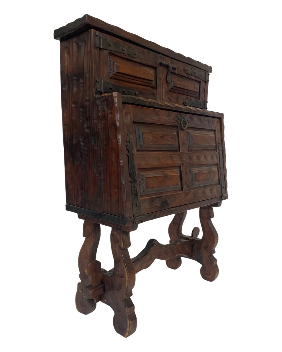 Vintage brutalist spanish wall cabinet cupboard design