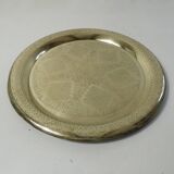 Old moroccan tray in gilded copper