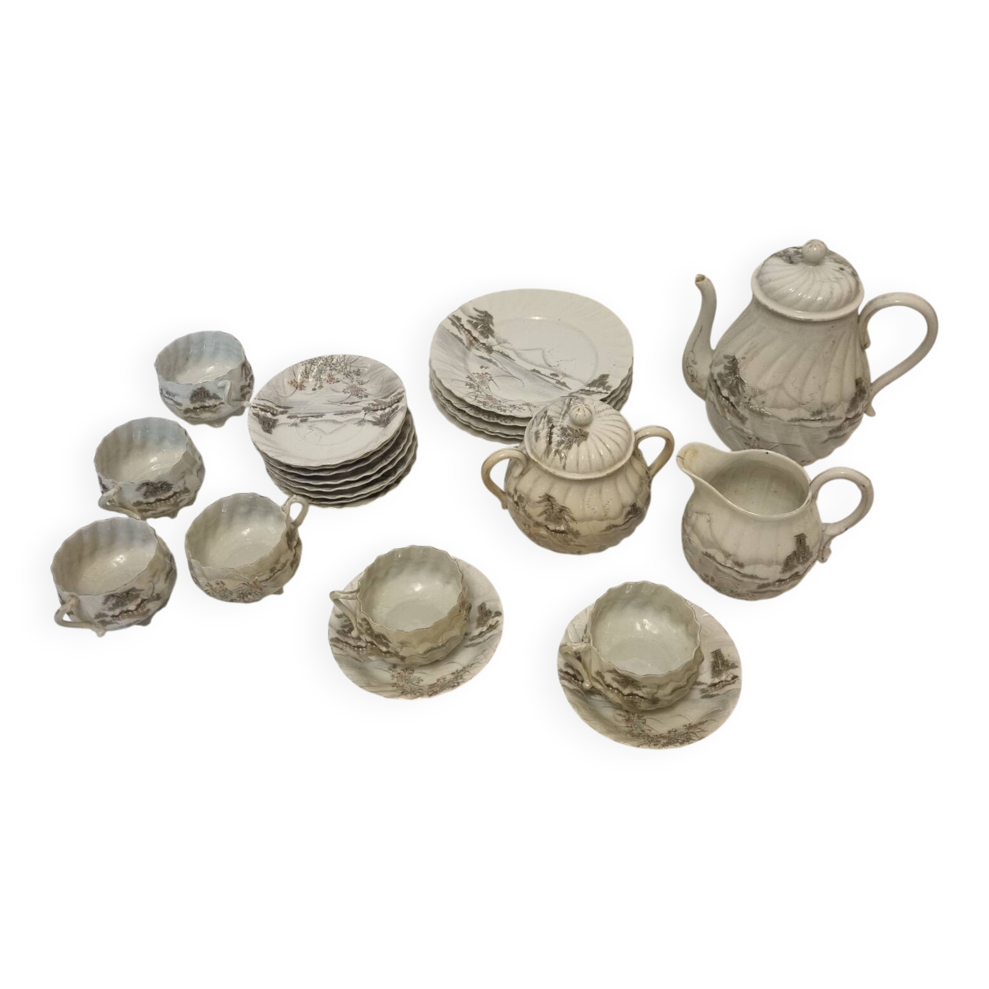 Asian tea set, fine Japanese porcelain