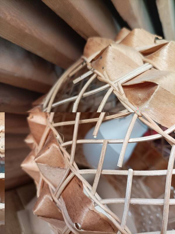 Suspension lampshade wicker ball lighting