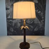Polychrome metal palm tree lamp