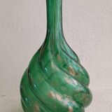 Twisted blown glass carafe