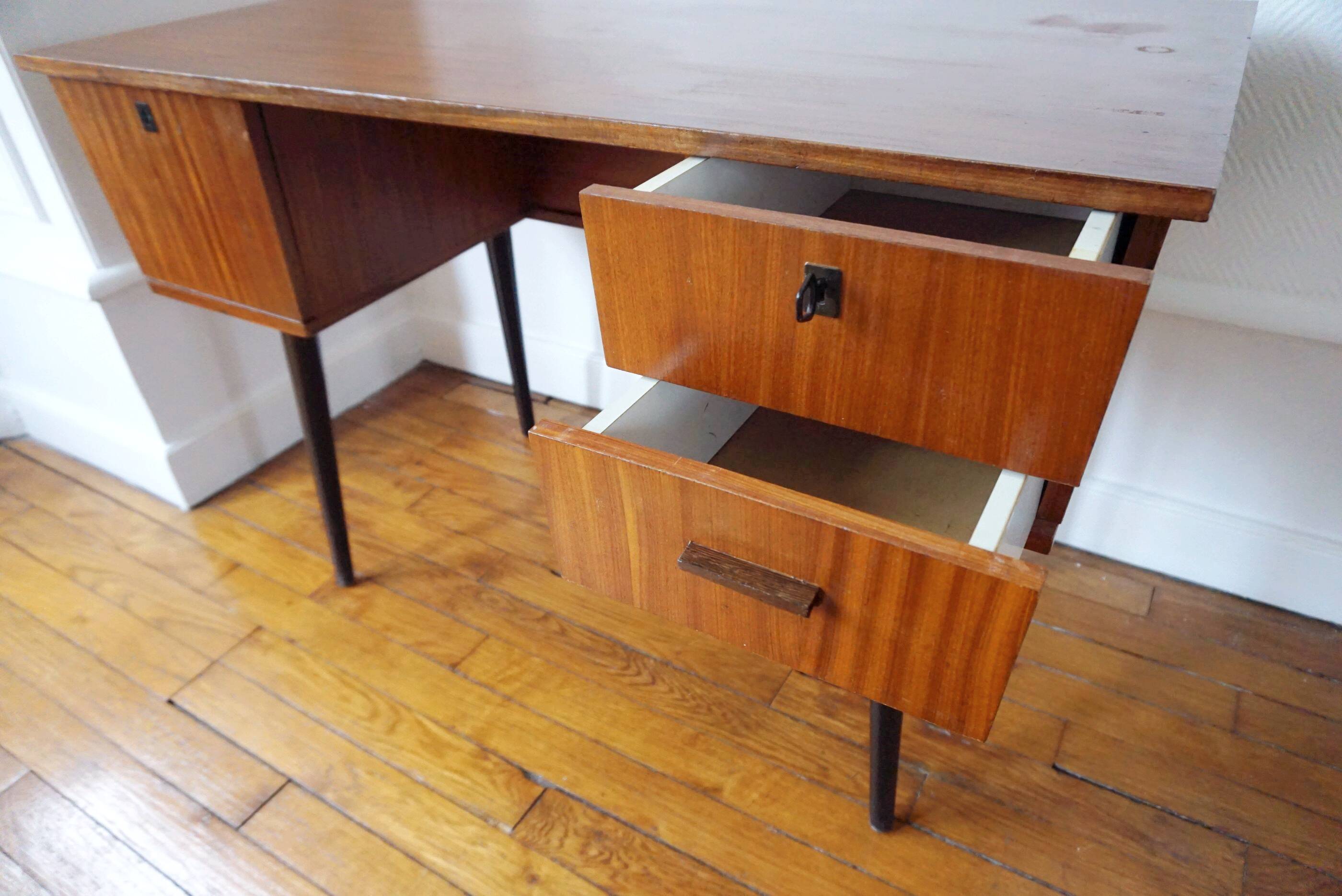 Office of Scandinavian style wooden of the 60s
