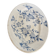 Old earthenware plate from Grigny – blue floral decoration