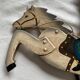 Rider and his horse in enamelled sheet metal rocking
