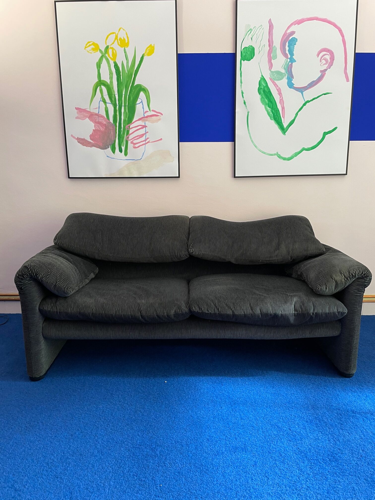 Sofa Maralunga 2 places edition Cassina 80s/90s