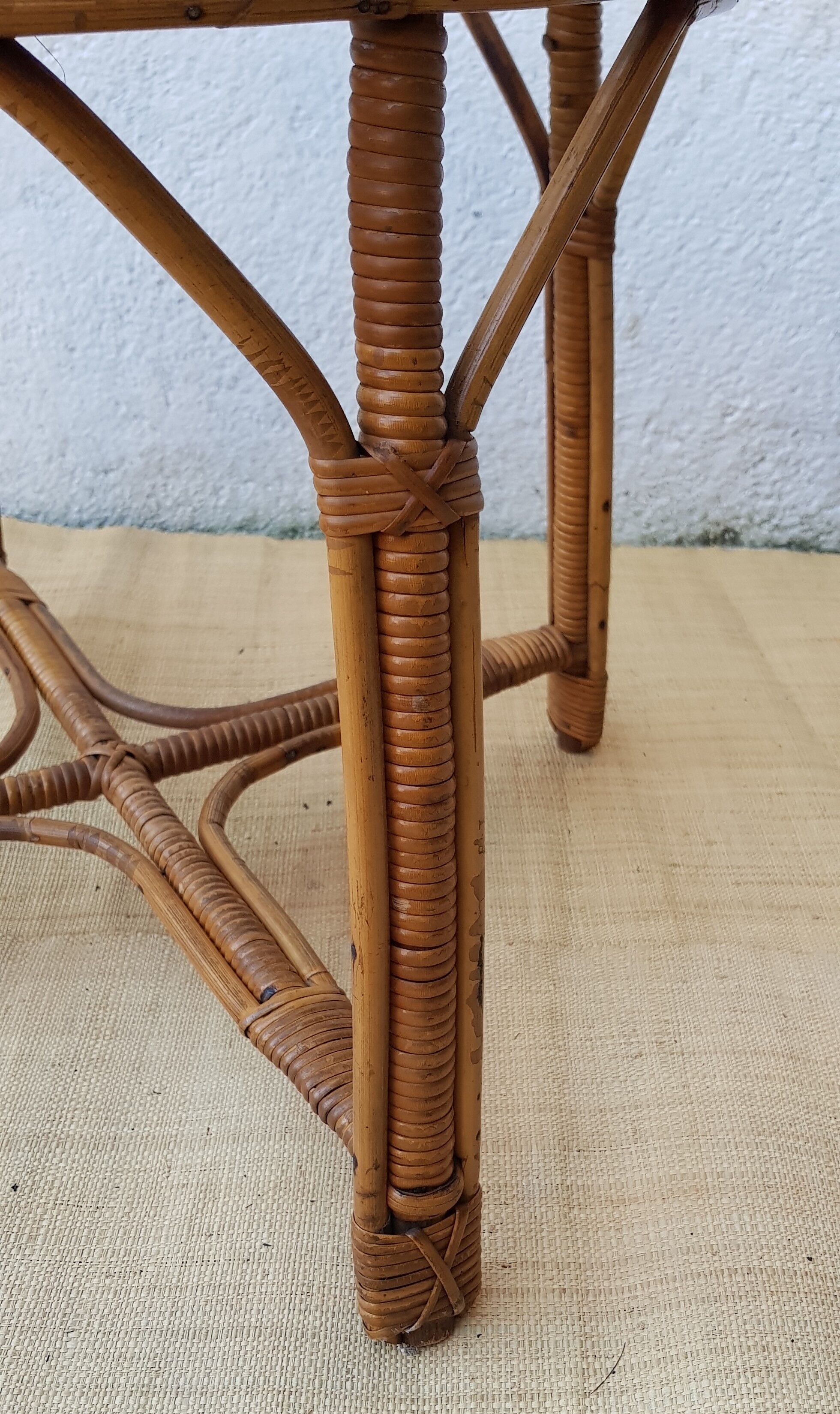 Rattan coffee table and canning