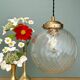 Vintage transparent glass suspension globe