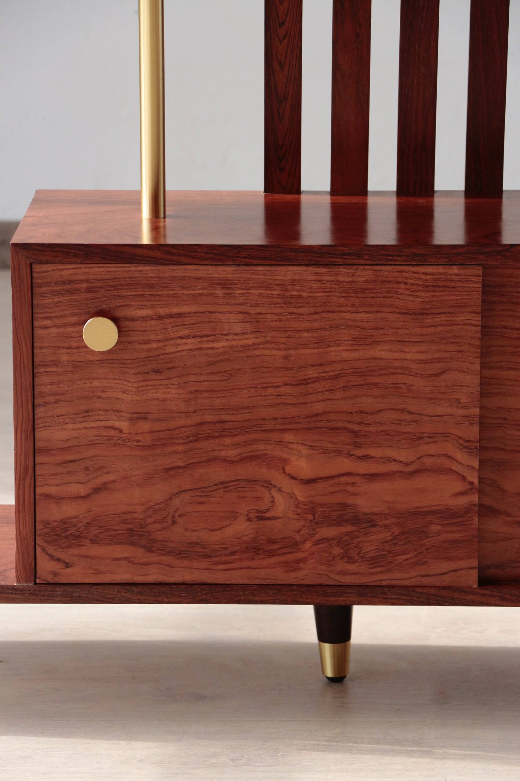 Illuminated Room Divider - Rosewood & Brass