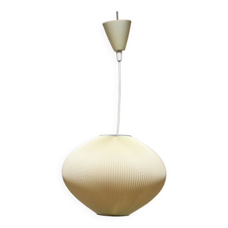 Rhodoid plastic pendant light in the style of Rispal 1960s