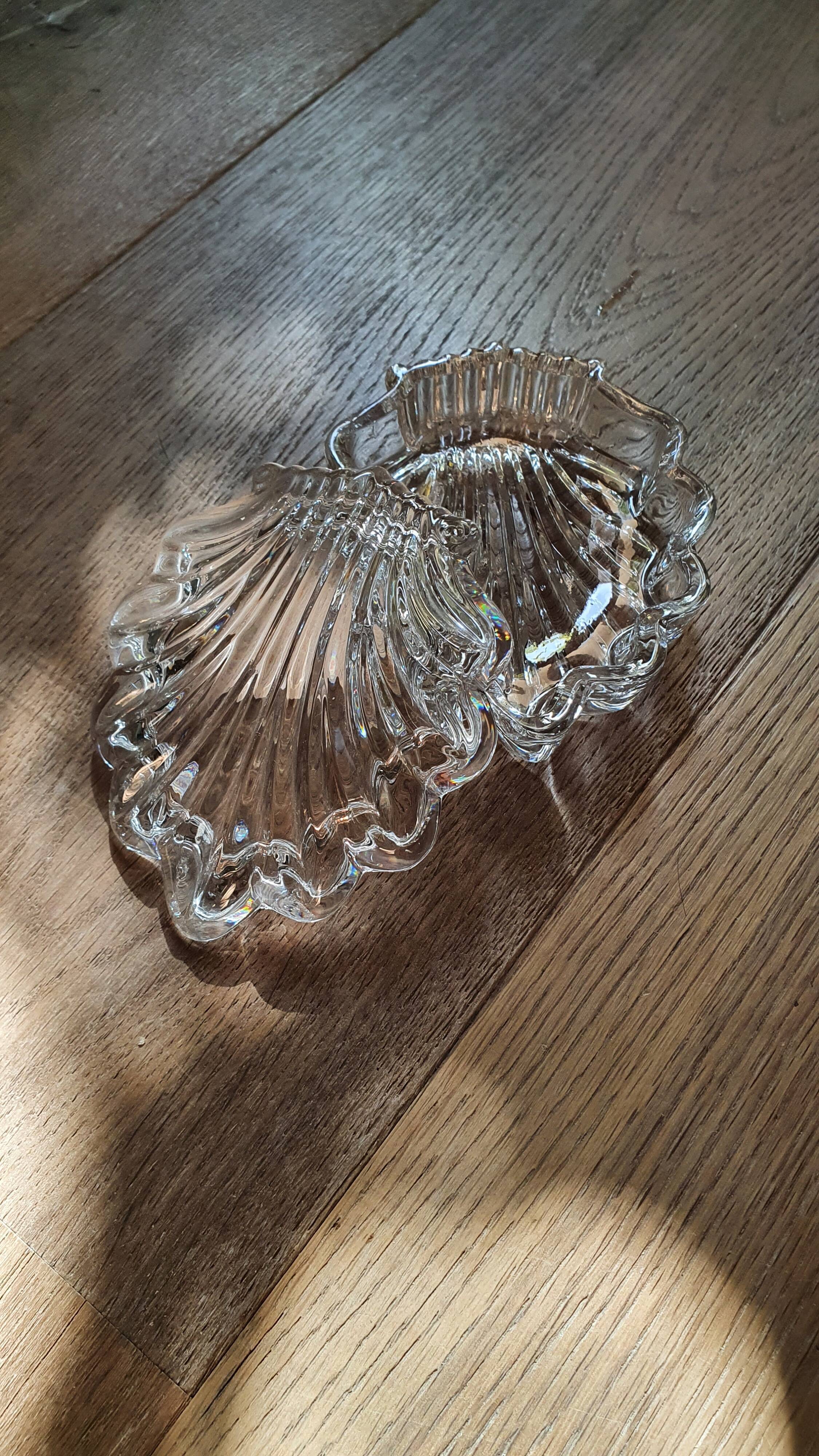 Art deco shell crystal jewelry box