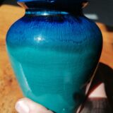 Turquoise and cobalt vase