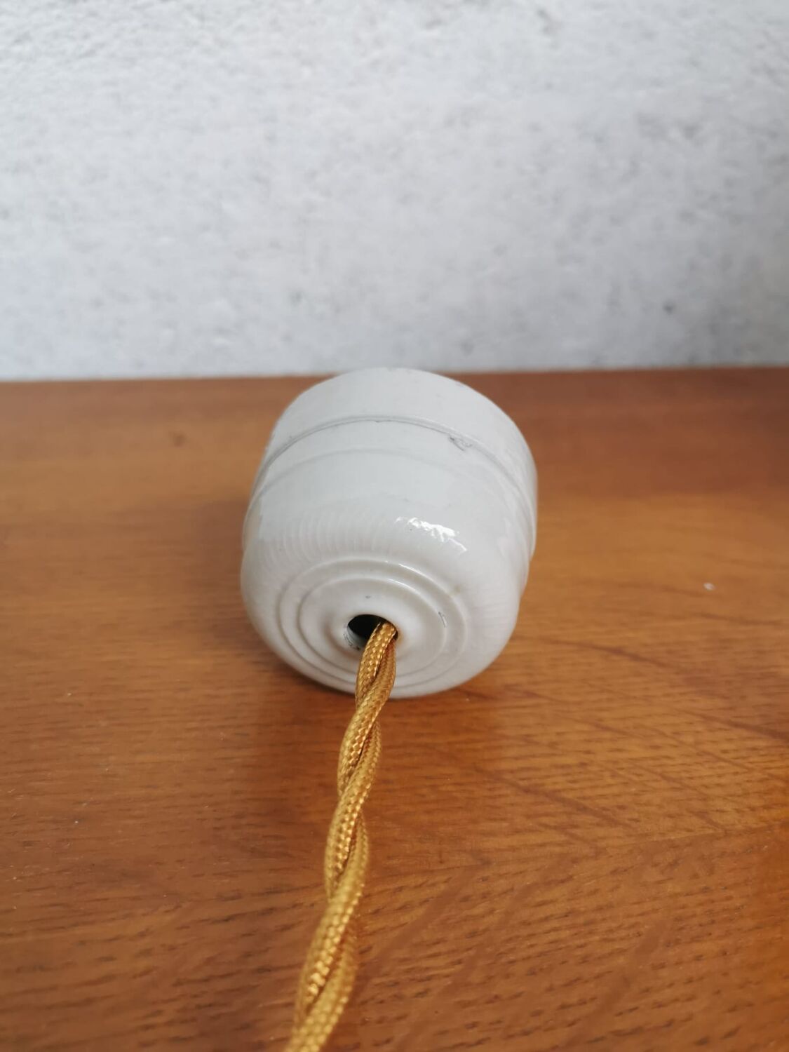 Vintage wicker pendant lamp