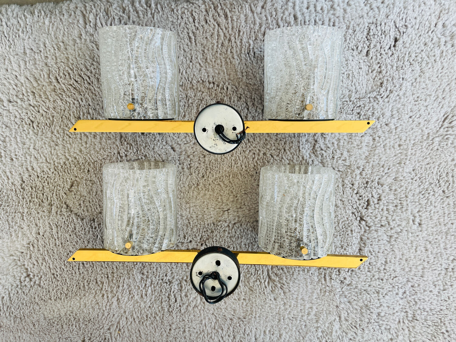 Pair of Arlus wall lamps in Murano glass vintage