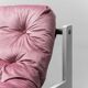 Poltrona vintage in velluto rosa legno bianco anni ’70 modernariato