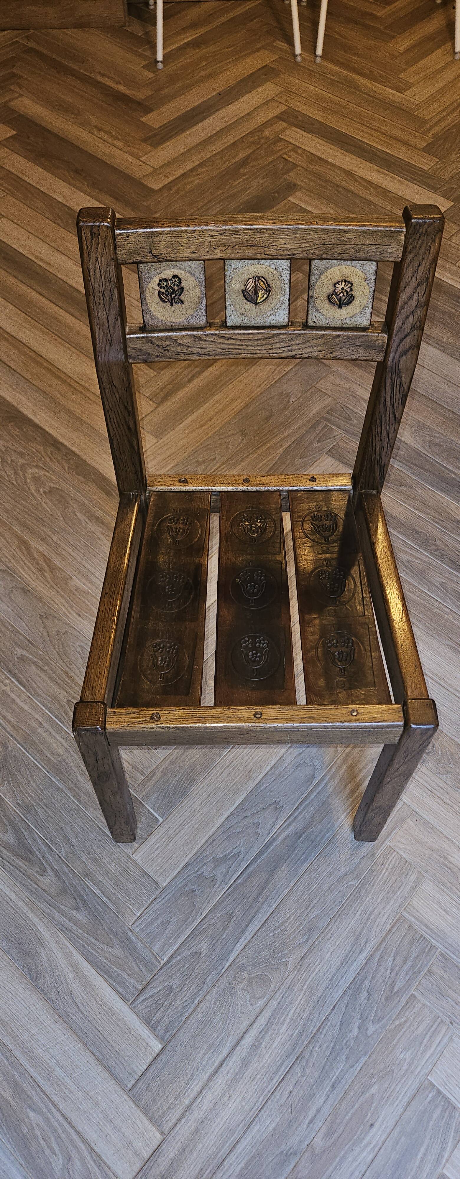 Roger Capron – Ensemble table de salle à manger et 4 chaises